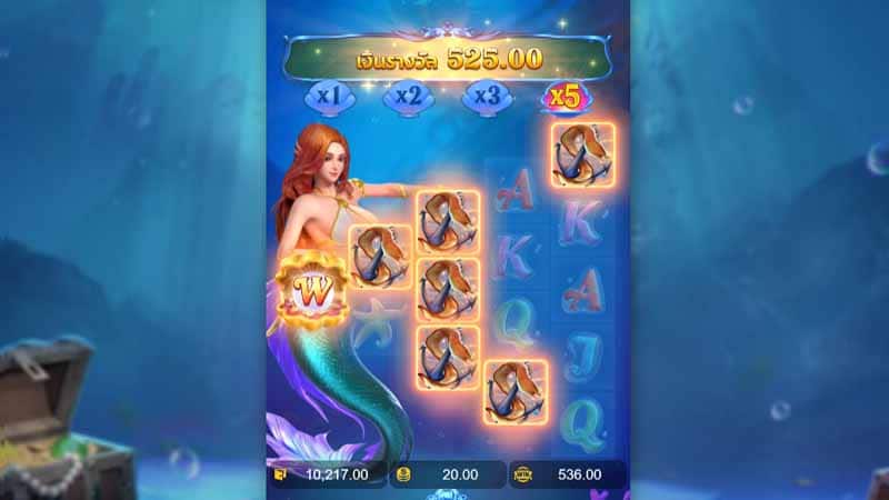 การเล่น Mermaid Riches slot